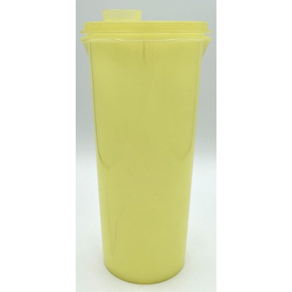 Vintage Tupperware Tall Cannister 262-3 Yellow Missing Lid Flap SKU U149